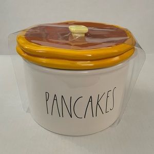 🥞 Rae Dunn Pancake Warmer Holder 🥞 Ceramic Canister Lidded Jar Breakfast